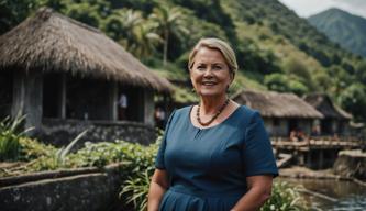 Besuch von Bundesaußenministerin Baerbock in versunkenem Dorf Togoru auf Fidschi