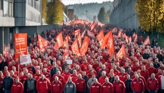 Streik der IG Metall in Hessen