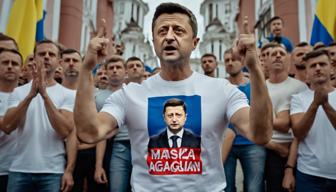 Ukraine-Konflikt: Selenskyj sorgt mit T-Shirt-Aufschrift „make russia small again“ für Aufsehen