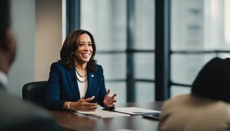 Was das Logo, die Farben, Gestik und Mode von Kamala Harris verraten